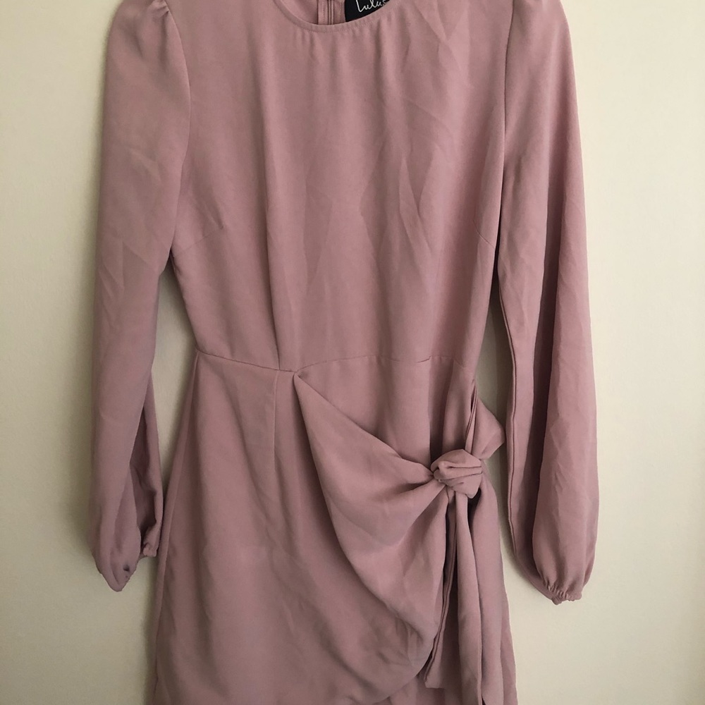Blush Pink long Sleeve Dress